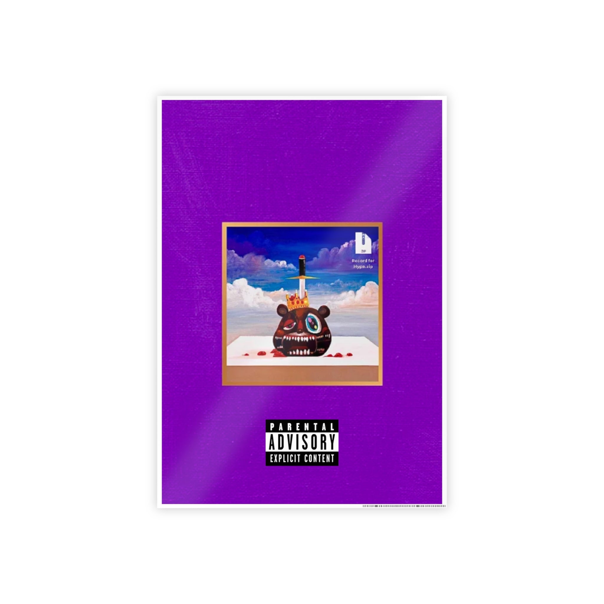 Good Ass Job Album Cover Poster — Glossy Purple Art Print (Parental Advisory)