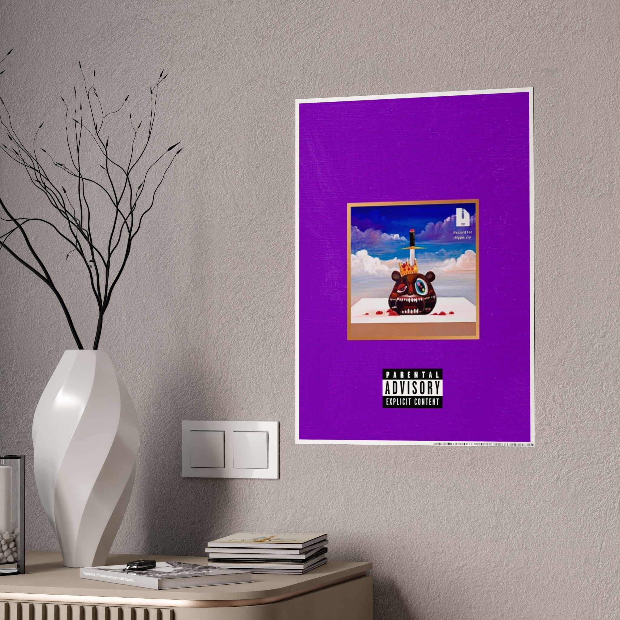 Good Ass Job Album Cover Poster — Glossy Purple Art Print (Parental Advisory)
