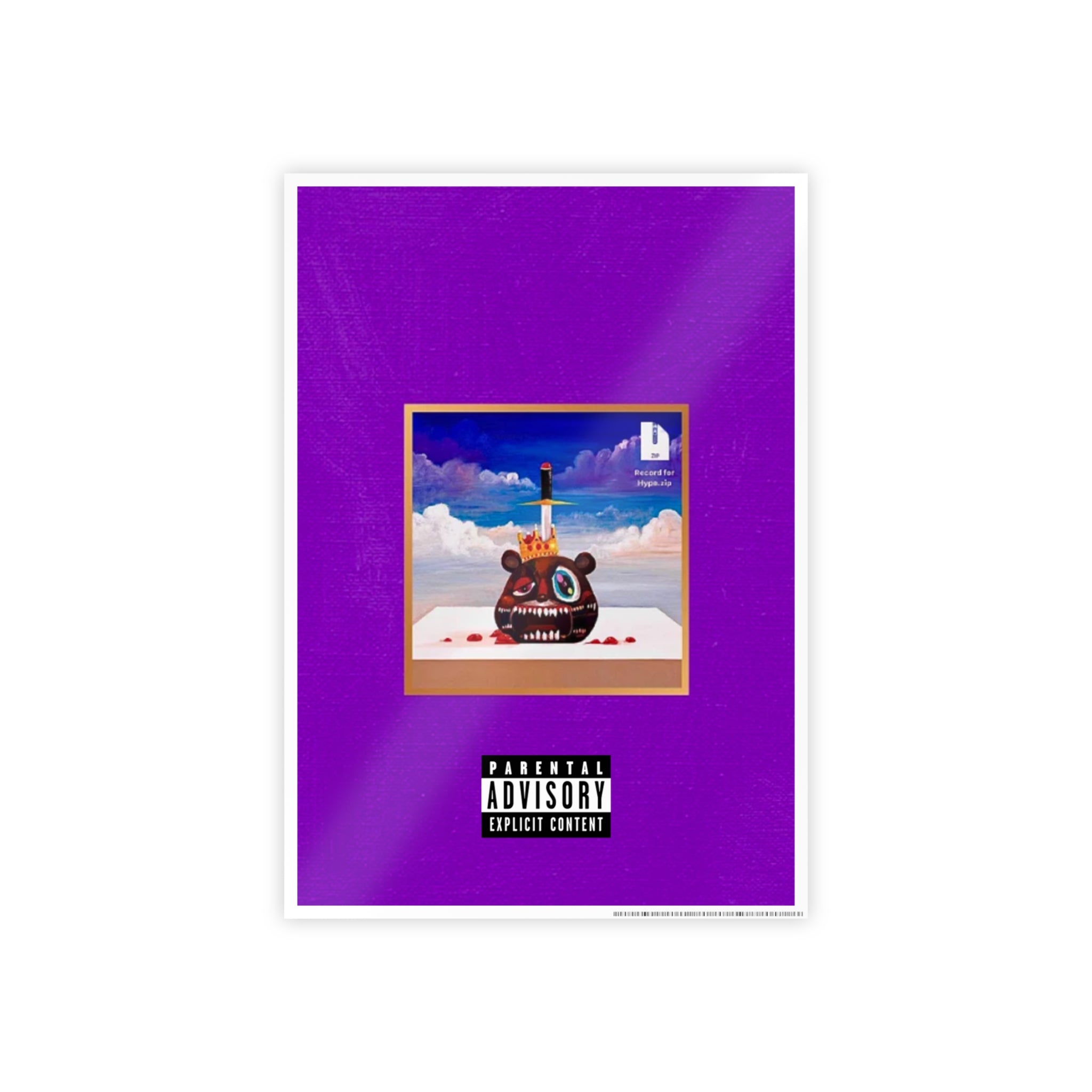 Good Ass Job Album Cover Poster — Glossy Purple Art Print (Parental Advisory)