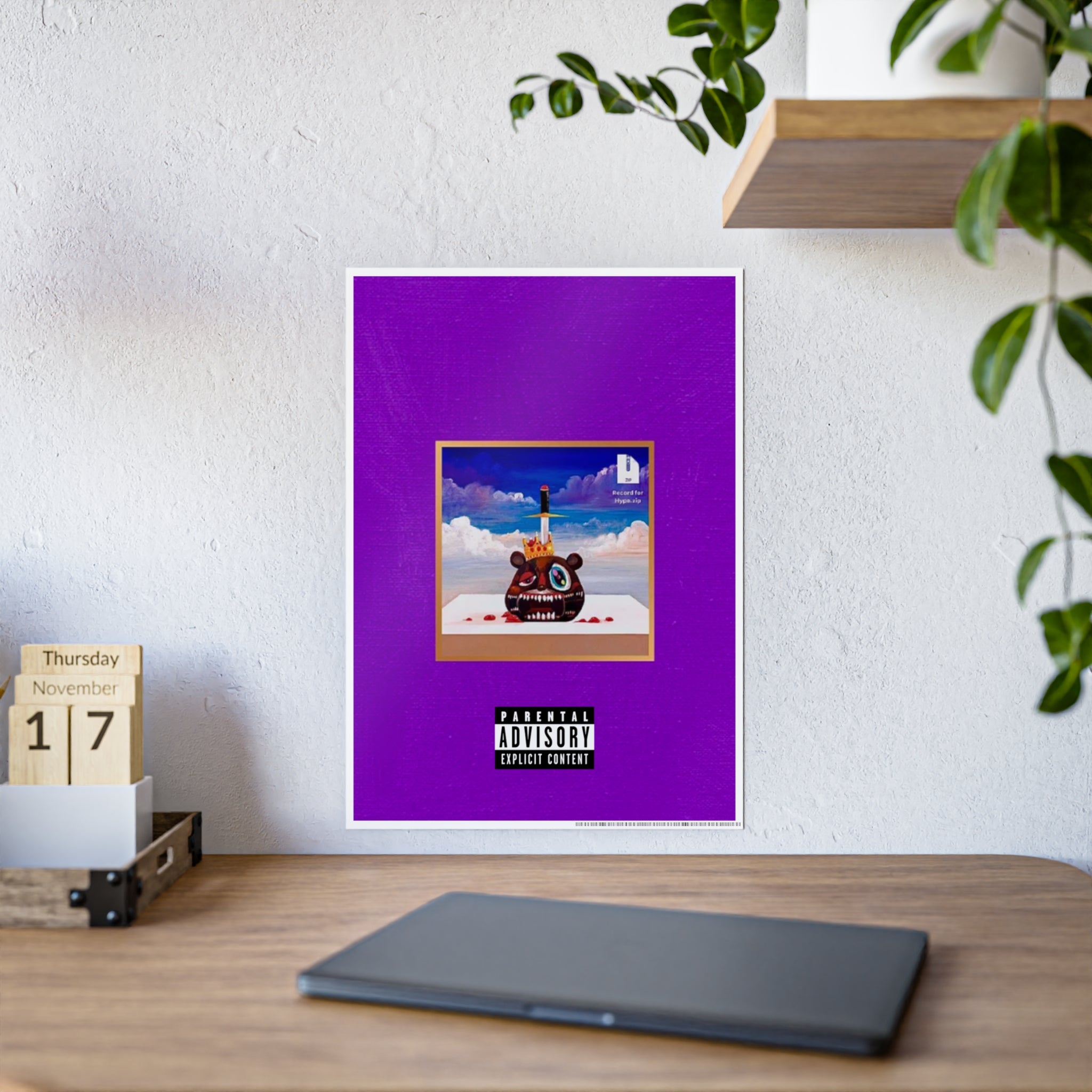Good Ass Job Album Cover Poster — Glossy Purple Art Print (Parental Advisory)