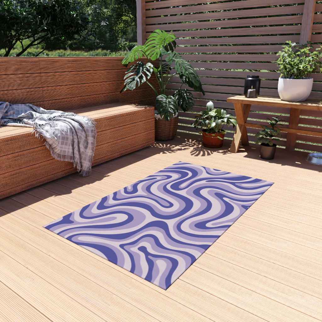 Purple Swirl Cat Scratch Rug