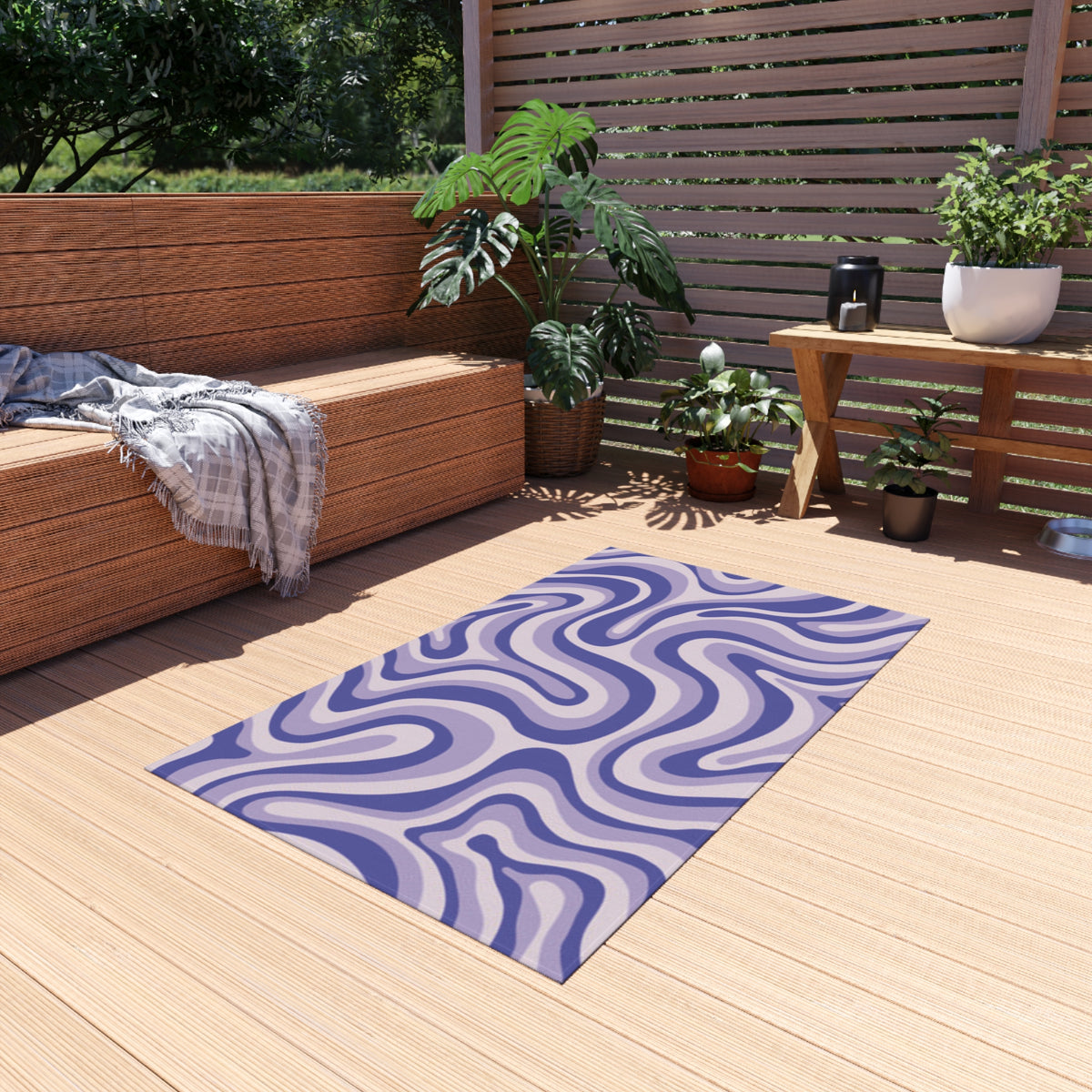Purple Swirl Cat Scratch Rug